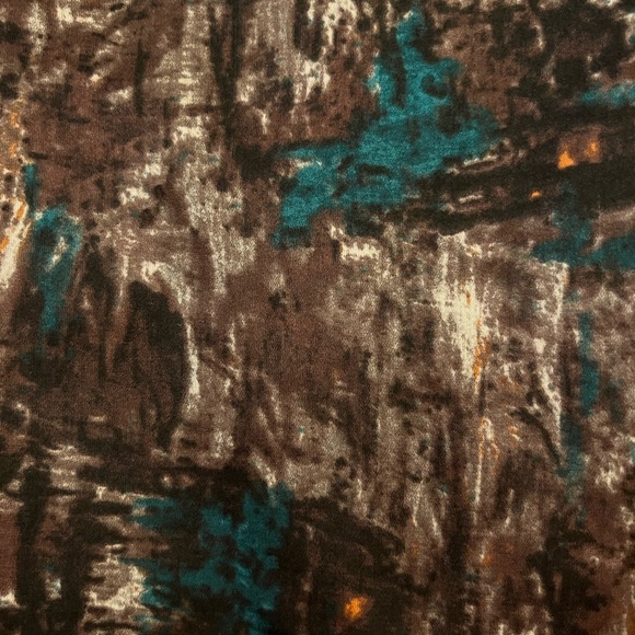 Talbots Sleeveless Top Brown Abstract Pleated Career NWOT Size Petite 8P - Picture 13 of 13